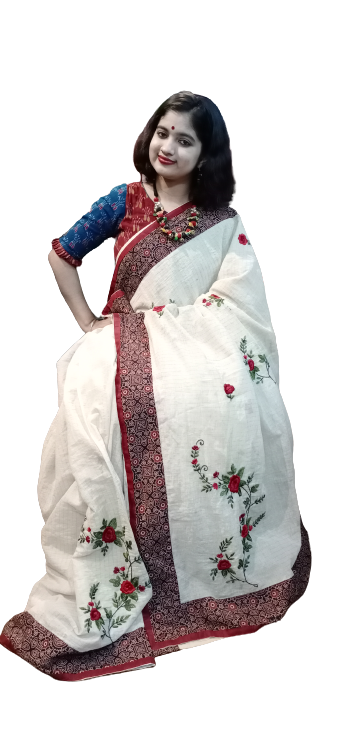 Hand Parshi on Dhonekhali cotton