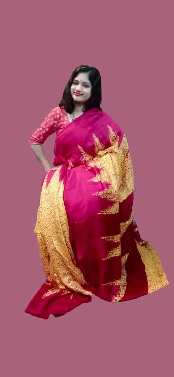 Pure Matka saree with shivory work