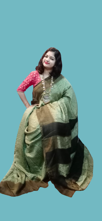 Matka saree with shivory work