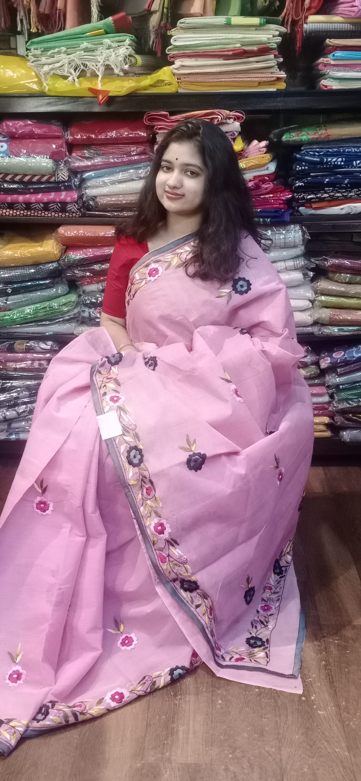 Hand Parshi on Dhonekhali cotton